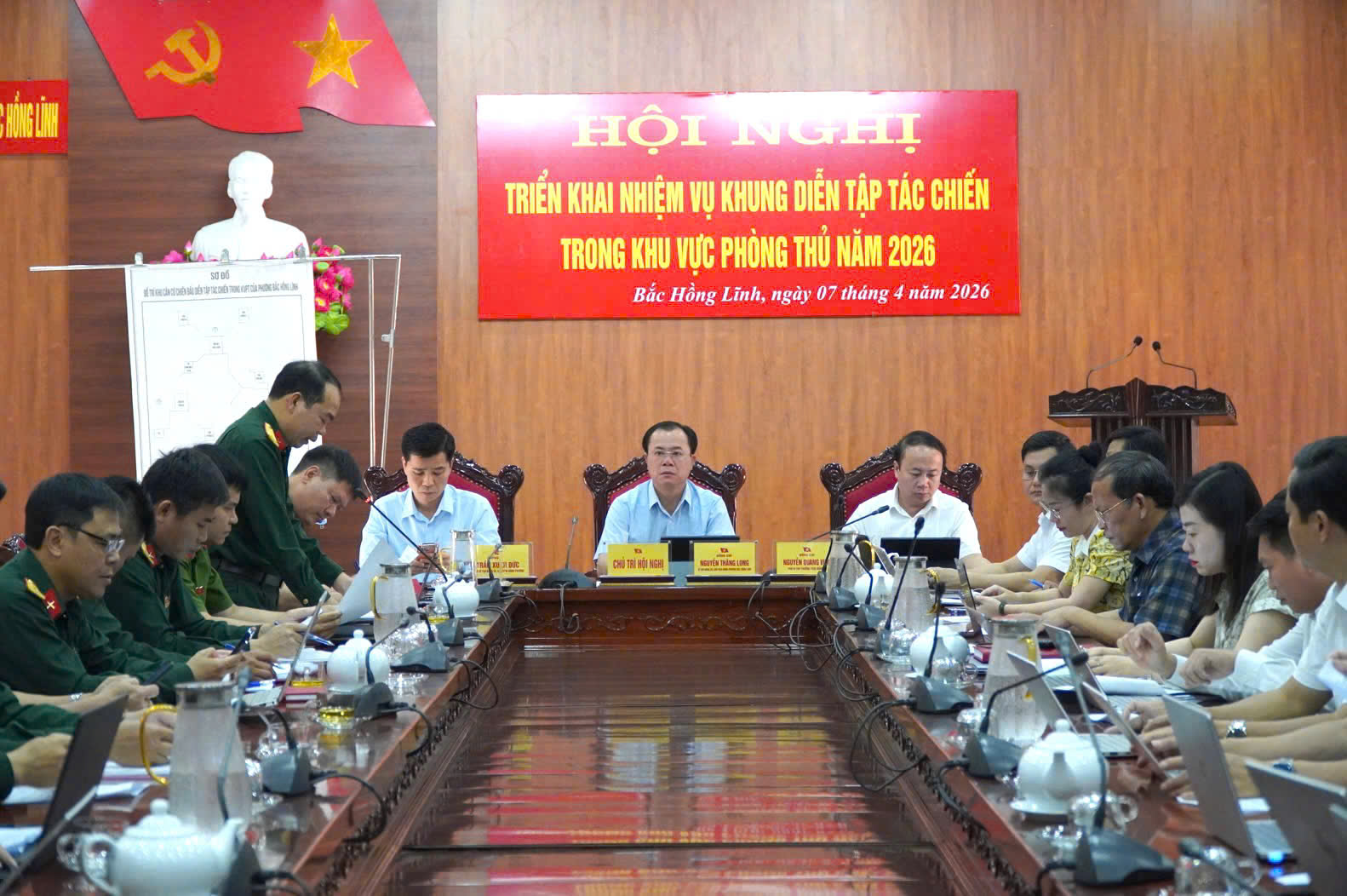 Phường Bắc Hồng Lĩnh triển khai nhiệm vụ diễn tập tác chiến trong khu vực phòng thủ năm 2026