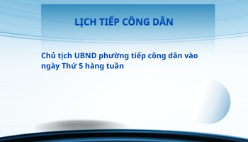 LỊCH TIẾP CÔNG DÂN