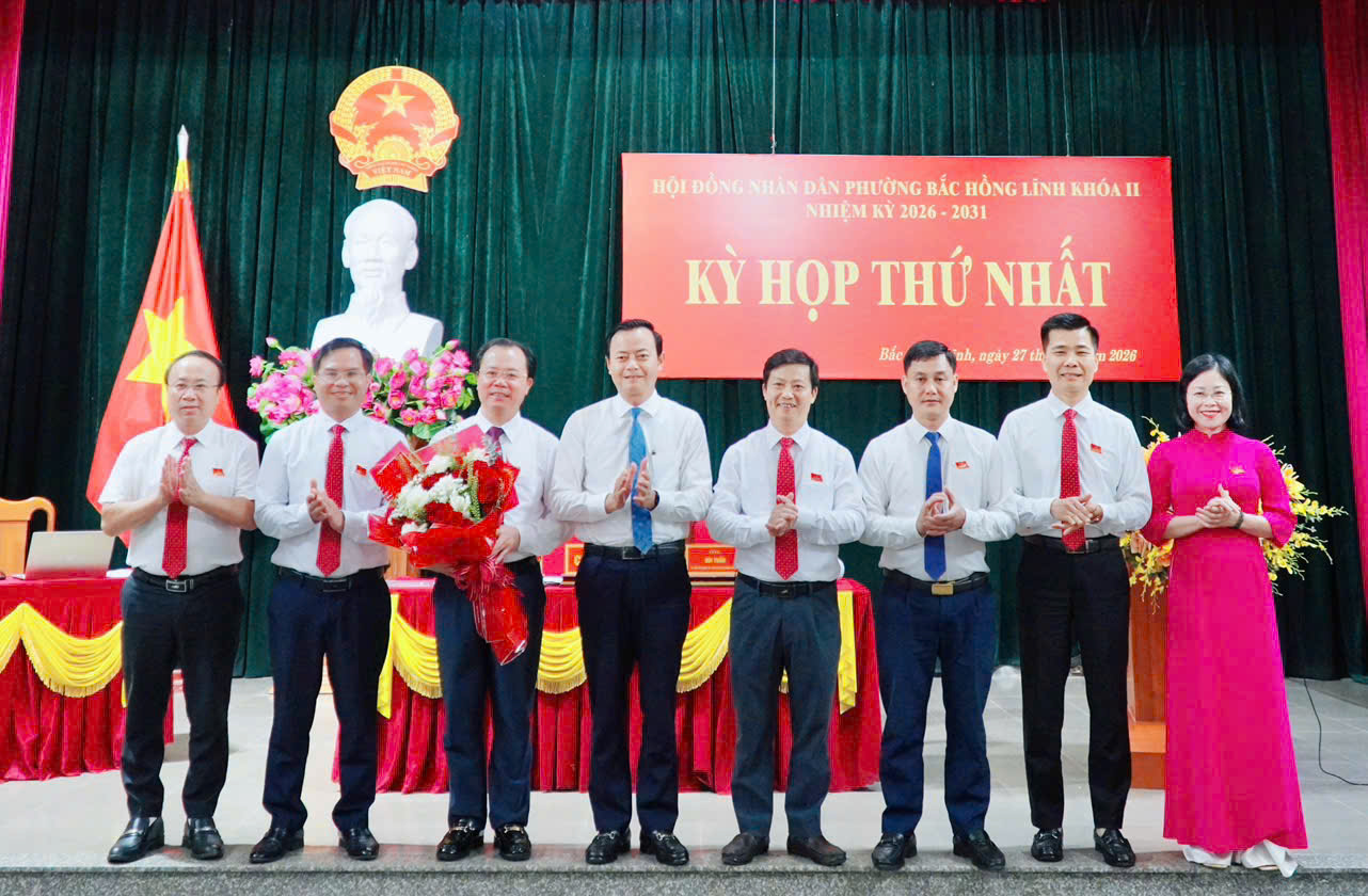HĐND phường Bắc Hồng Lĩnh khóa II, nhiệm kỳ 2026 - 2031 bầu các chức danh chủ chốt tại Kỳ họp thứ Nhất