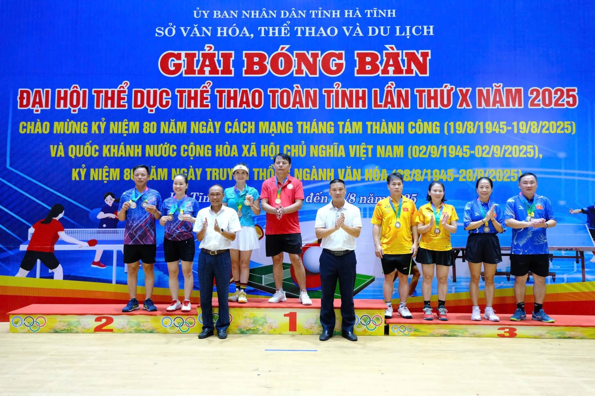 Phường Bắc Hồng Lĩnh giành 01 Huy chương Bạc, 04 Huy chương Đồng tại Giải Bóng bàn Đại hội TDTT toàn tỉnh Hà Tĩnh lần thứ X năm 2025
