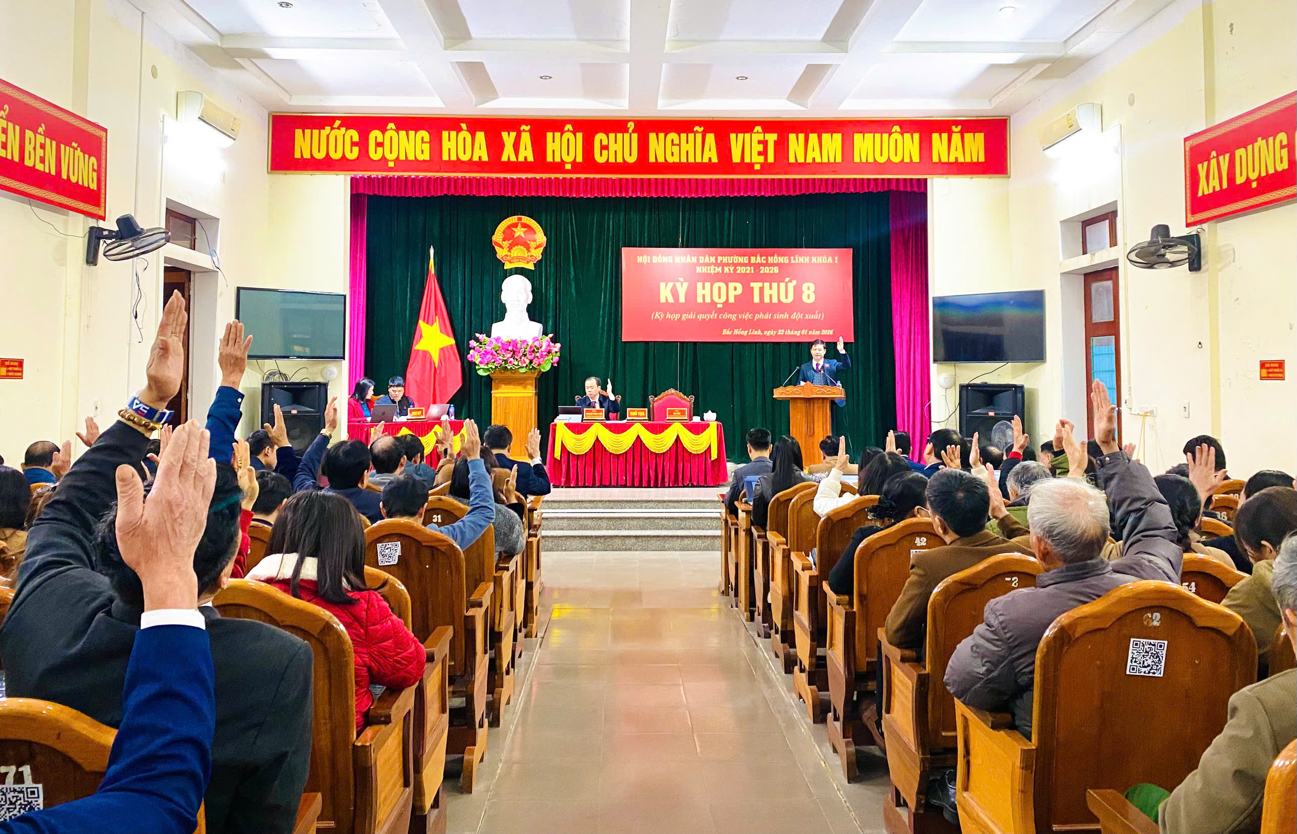 Kỳ họp thứ 8 HĐND phường Bắc Hồng Lĩnh quyết định nhiều nội dung quan trọng