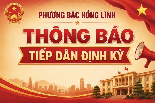 Thông báo tiếp công dân định kỳ tháng 8 của Chủ tịch UBND tỉnh Hà Tĩnh