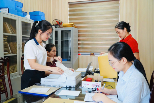 Phường Bắc Hồng Lĩnh đẩy nhanh số hóa hồ sơ đảng viên