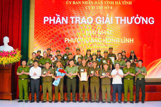 Phường Bắc Hồng Lĩnh giành giải Nhất Hội thi lực lượng tham gia bảo vệ an ninh, trật tự cơ sở giỏi tỉnh Hầ Tĩnh lần thứ I - Cụm thi số 4