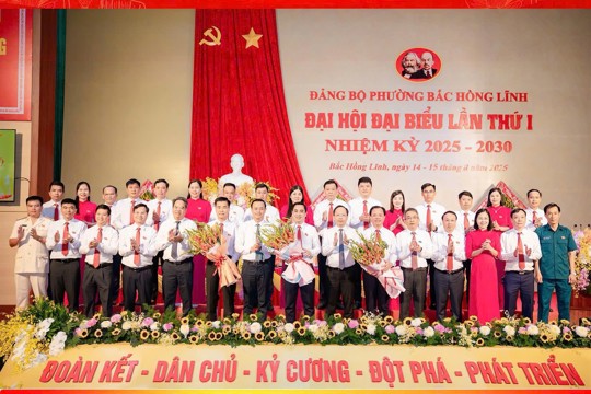 Một số thông tin kết quả Đại hội Đảng bộ phường Bắc Hồng Lĩnh lần thứ I, nhiệm kỳ 2025- 2030