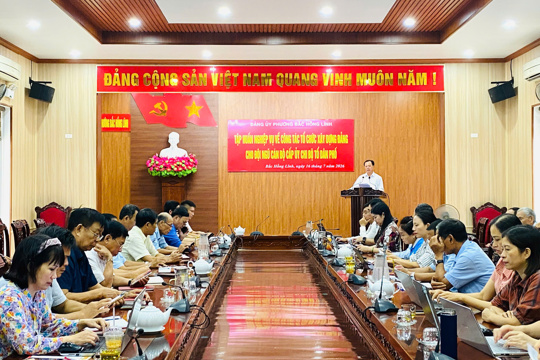 Phường Bắc Hồng Lĩnh bồi dưỡng nghiệp vụ cho đội ngũ cấp ủy chi bộ tổ dân phố, nâng cao năng lực công tác Đảng sau sắp xếp 