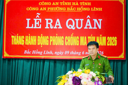 Chung tay xây dựng phường Bắc Hồng Lĩnh an toàn, văn minh, không có ma túy