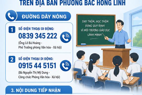Thông báo đường dây nóng tiếp nhận phản ánh về Dạy thêm học thêm