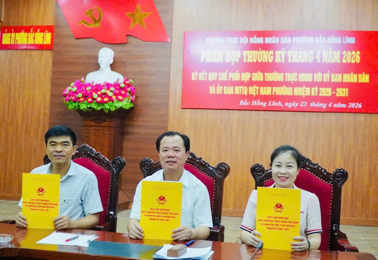 Tăng cường công tác phối hợp giữa HĐND, UBND và UBMTTQ Việt Nam phường Bắc Hồng Lĩnh