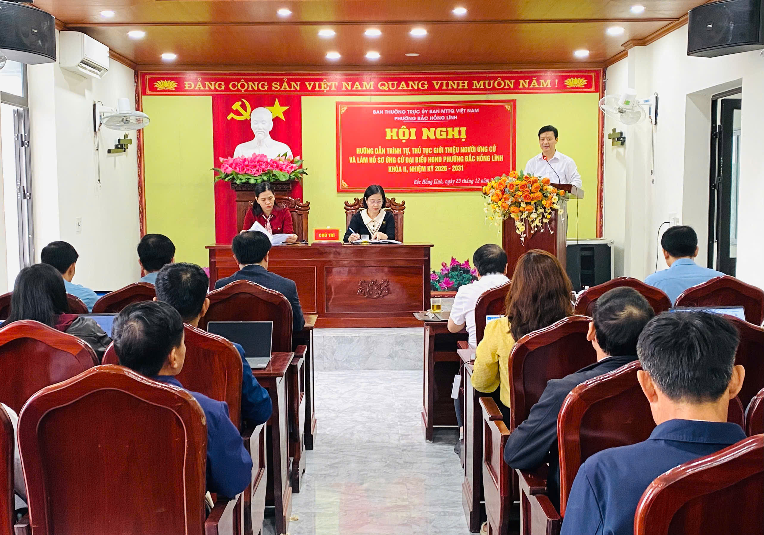 Ủy ban MTTQ Việt Nam phường Bắc Hồng Lĩnh hướng dẫn trình tự, thủ tục giới thiệu người ứng cử đại biểu HĐND phường nhiệm kỳ 2026 – 2031